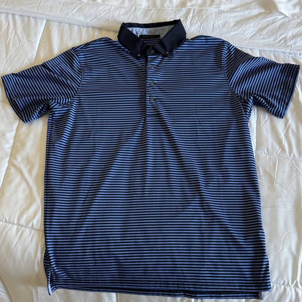 Greyson Men's Striped Blue Polo Shirt